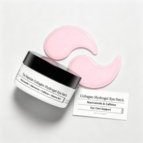 Peptide Collagen Hydrogel Eye Patch Set, Hydrating Under-Eye Gel Patches, Nourishing Eye Area Beauty Masks for Soft Smooth-Looking Under-Eye Skin