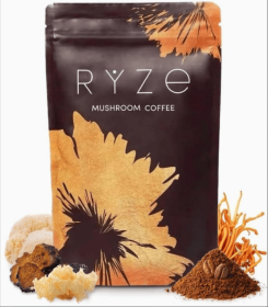 American Instant Mushroom Coffee | 6 Adaptogenic Mushrooms and Medium-Chain Triglyceride Oil | 30 Servings | Contains Lion's Mane Mushroom and Tu