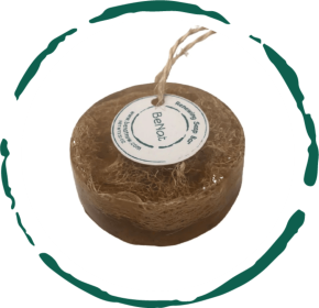 Natural Renewing Soap Bar with Exfoliating Loofah & Rope | Calming Chamomile, Pure Honey & Coconut Oil for Sensitive Skin | Handcrafted & Sulfate-Free