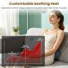 Electric Lumbar Massage Support, Air Pressure Lifting with Vibration & Heating, Red Blue Light Function