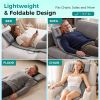 Full Body Massage Mat with Heat, 10 Vibration Motors, 3 Heat Levels 104-131°F, 8 Modes 9 Intensity 9 Zones, Detachable Neck Pillow