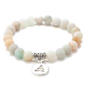 Lotus Pendant Energy Yoga Bead Bracelet (Style: B)