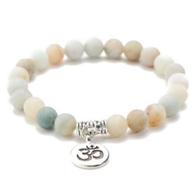 Lotus Pendant Energy Yoga Bead Bracelet (Style: C)