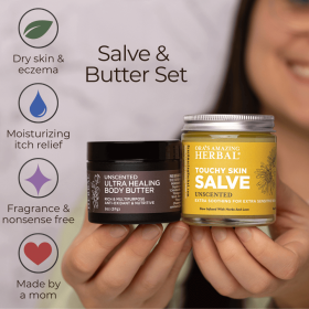 Salve & Body Butter for Eczema Care Set (size: Full Size)
