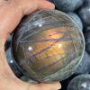 One polished labradorite sphere, natural mineral ornament, suitable for home/office/Thanksgiving/Christmas/Halloween/Hanuk/St.
