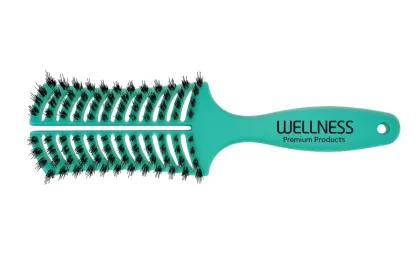 Vent Brush With Real Boar Bristles (Color: Blue)