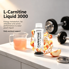 Liquid L-Carnitine 3000, Blue Raspberry Flavor Liquid Wellness Supplement, Daily Workout Support Liquid Drop for Active Adults (Style: Kani Ding - Sour Peach Flavor)