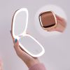 Compact LED Travel Makeup Mirror - 4 Inches 1X/10X Magnification Travel Mirror with Light Dimmable Double Sides Lighted USB Rechargeable Compact Mirro
