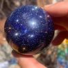 Stunning Blue Golden Sandstone Crystal Ball - Polished Meditation Sphere for Home Decor, Garden Decoration, Perfect Gift for Christmas