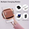 Compact LED Travel Makeup Mirror - 4 Inches 1X/10X Magnification Travel Mirror with Light Dimmable Double Sides Lighted USB Rechargeable Compact Mirro
