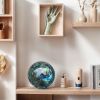 One polished labradorite sphere, natural mineral ornament, suitable for home/office/Thanksgiving/Christmas/Halloween/Hanuk/St.