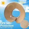 Sun Visor Hats for Women Wide Brim Ponytail Straw Beach Hat Packable Foldable UPF 50+ Floppy Travel Hats