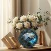 One polished labradorite sphere, natural mineral ornament, suitable for home/office/Thanksgiving/Christmas/Halloween/Hanuk/St.